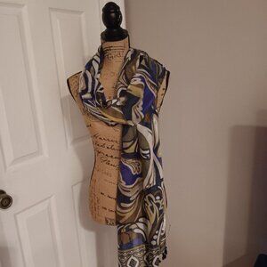 Chico's Octavia Straight Oblong Scarf Multi Color NWT